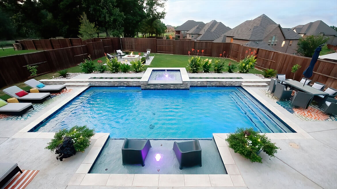 Backyard Pool Design Spa