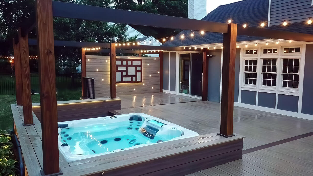 Composite Sun Deck Spa