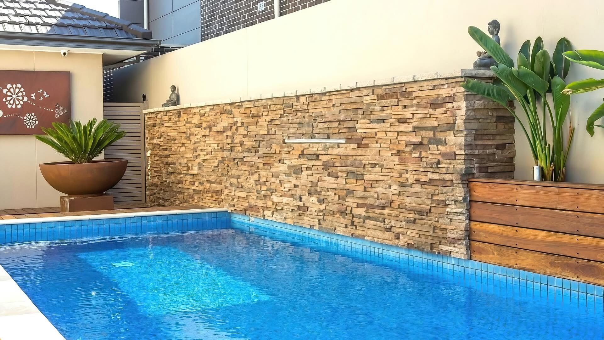 Concrete Stone Pool Fence