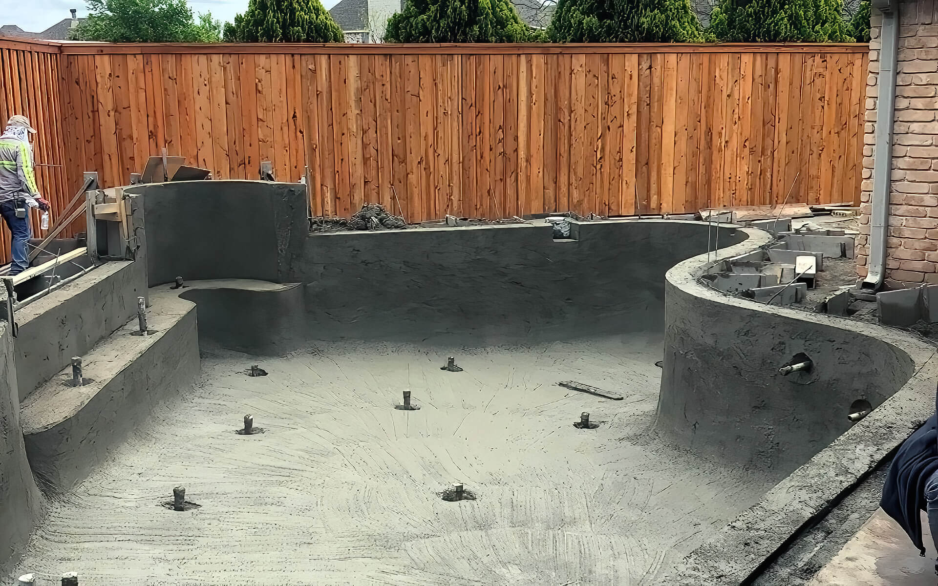 Concrete Pool Construction With Steps Concrete Pool Construction Steps