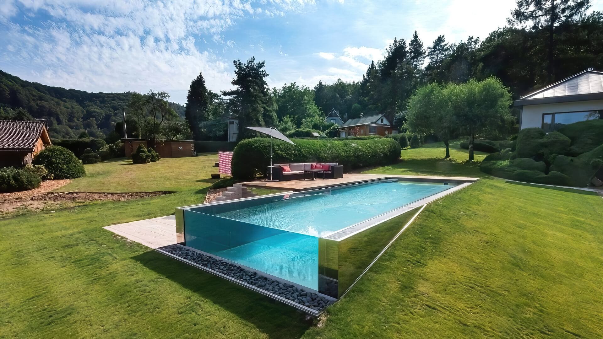 Glass Feature Wall In Swimming Pool Glass Feature Wall Swimming Pool