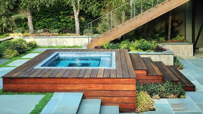 Hot Tub Deck Ideas Relaxing Backyard