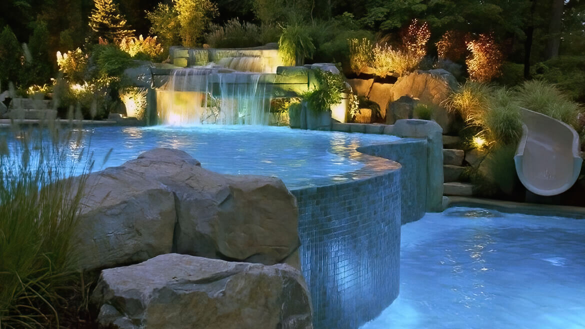 Large Pool Slide Lights