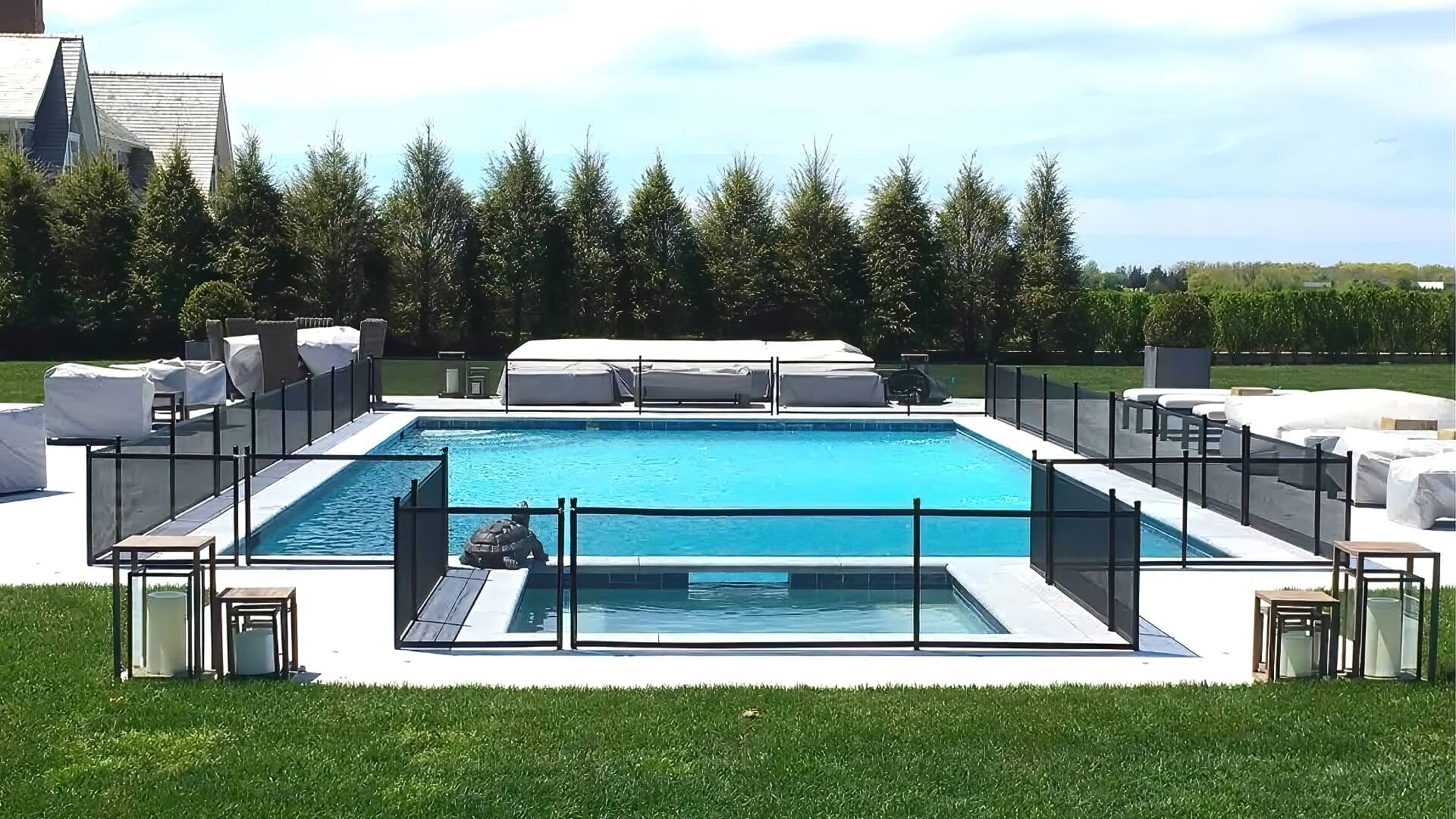 Mesh Black Fence Pool