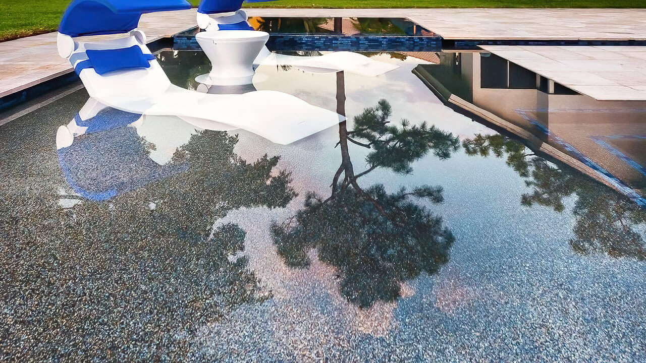 Pool With Pebble Tiles Pool Pebble Tiles