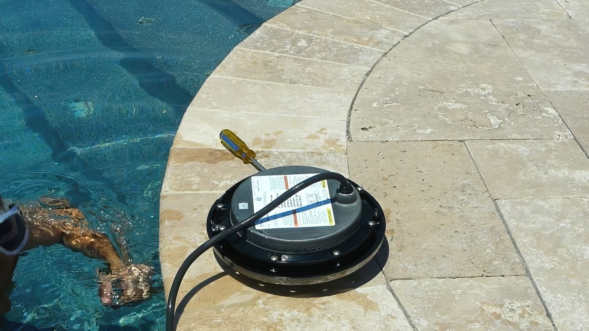 Replacing Pool Light Screwdriver