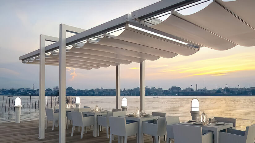 Retractable Fabric Shade Canopy Retractable Fabric Shade Canopy