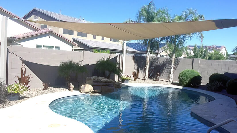 Shade Sail Over Swimming Pool Shade Sail Swimming Pool