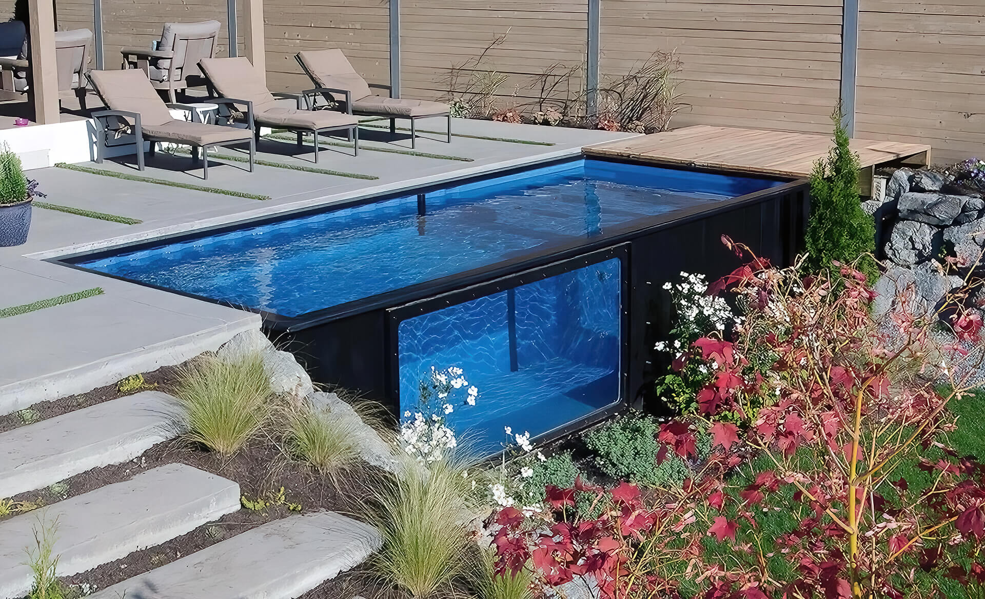 Shipping Container Pool With Window Shipping Container Pool Window