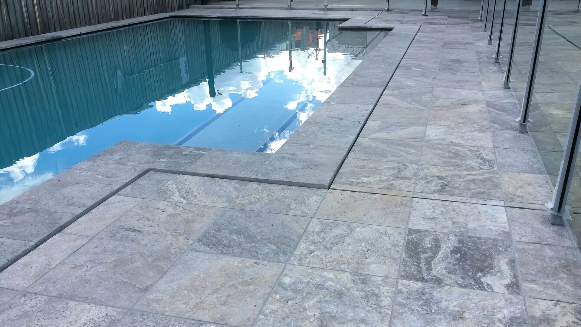 Travertine Pavers Around Pool Area Travertine Pavers Pool Area