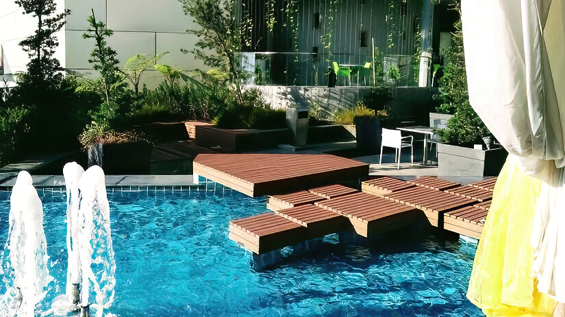 Unique Timber Deck Placement