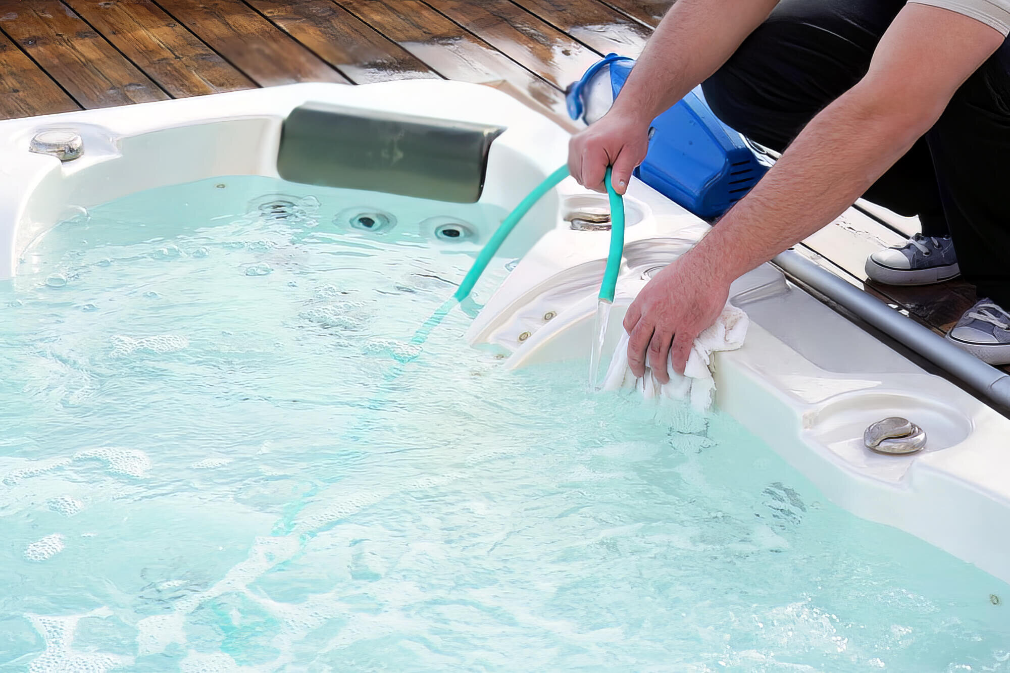 Filling Hot Tub Fresh Water