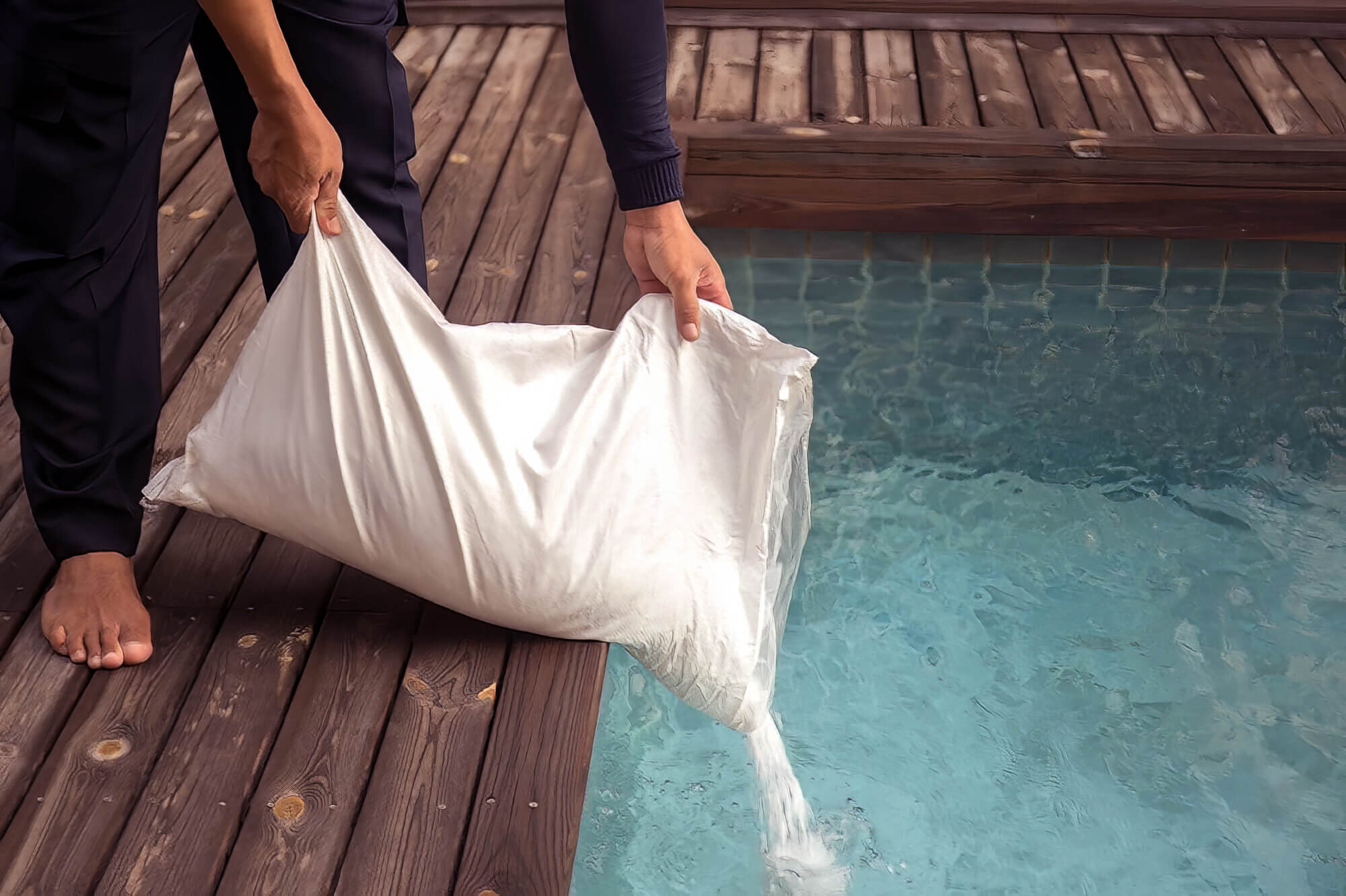 Pouring Bag Salt Pool