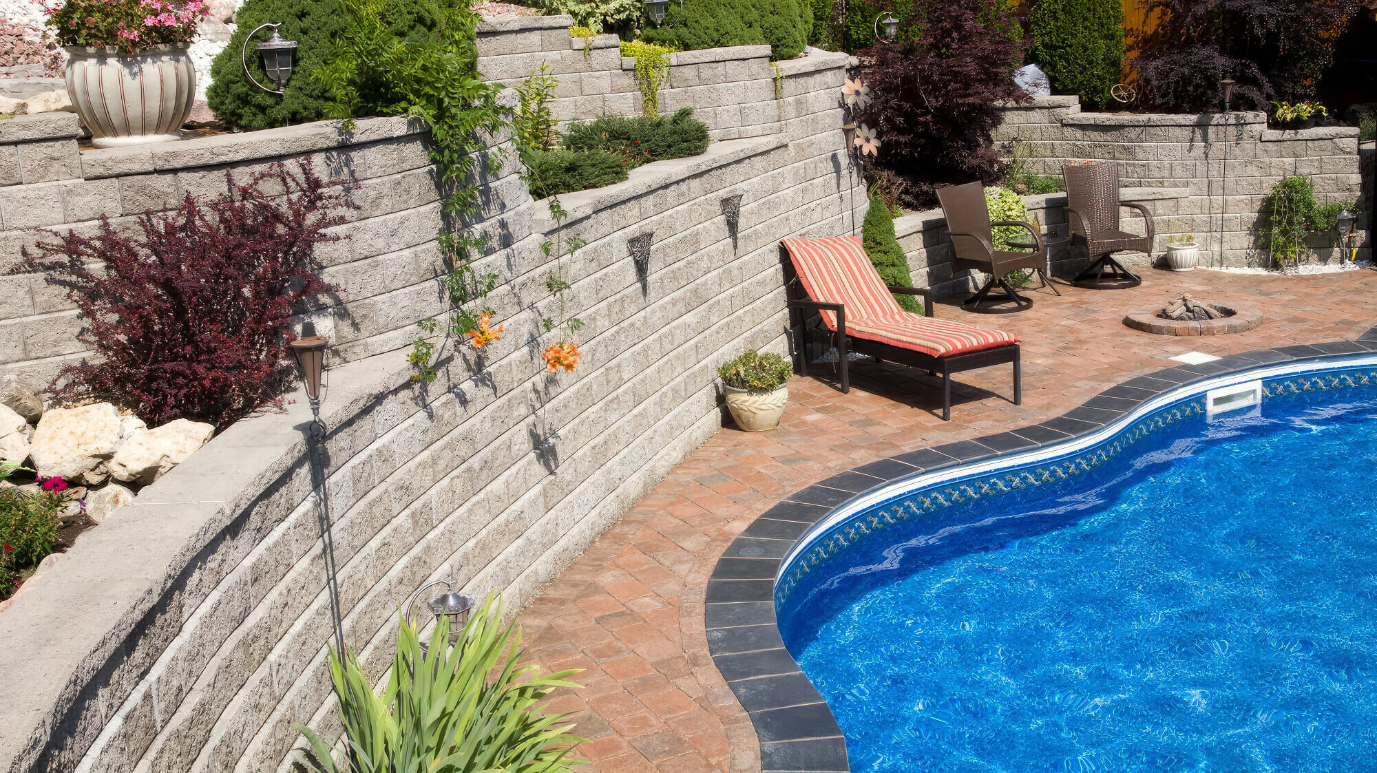 Garden Bed Retaining Wall Pool