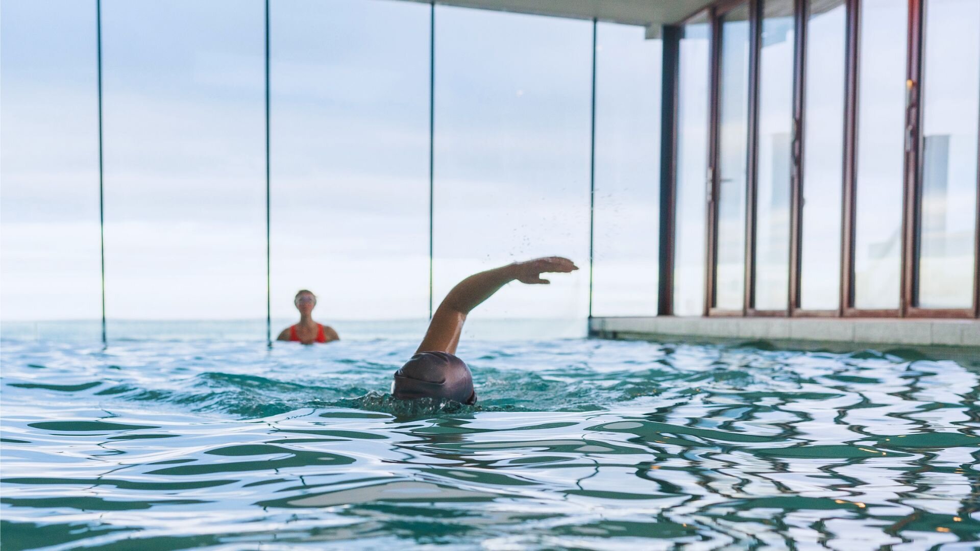 Swimming Laps In Sustainable Pool Swimming Laps Sustainable Pool