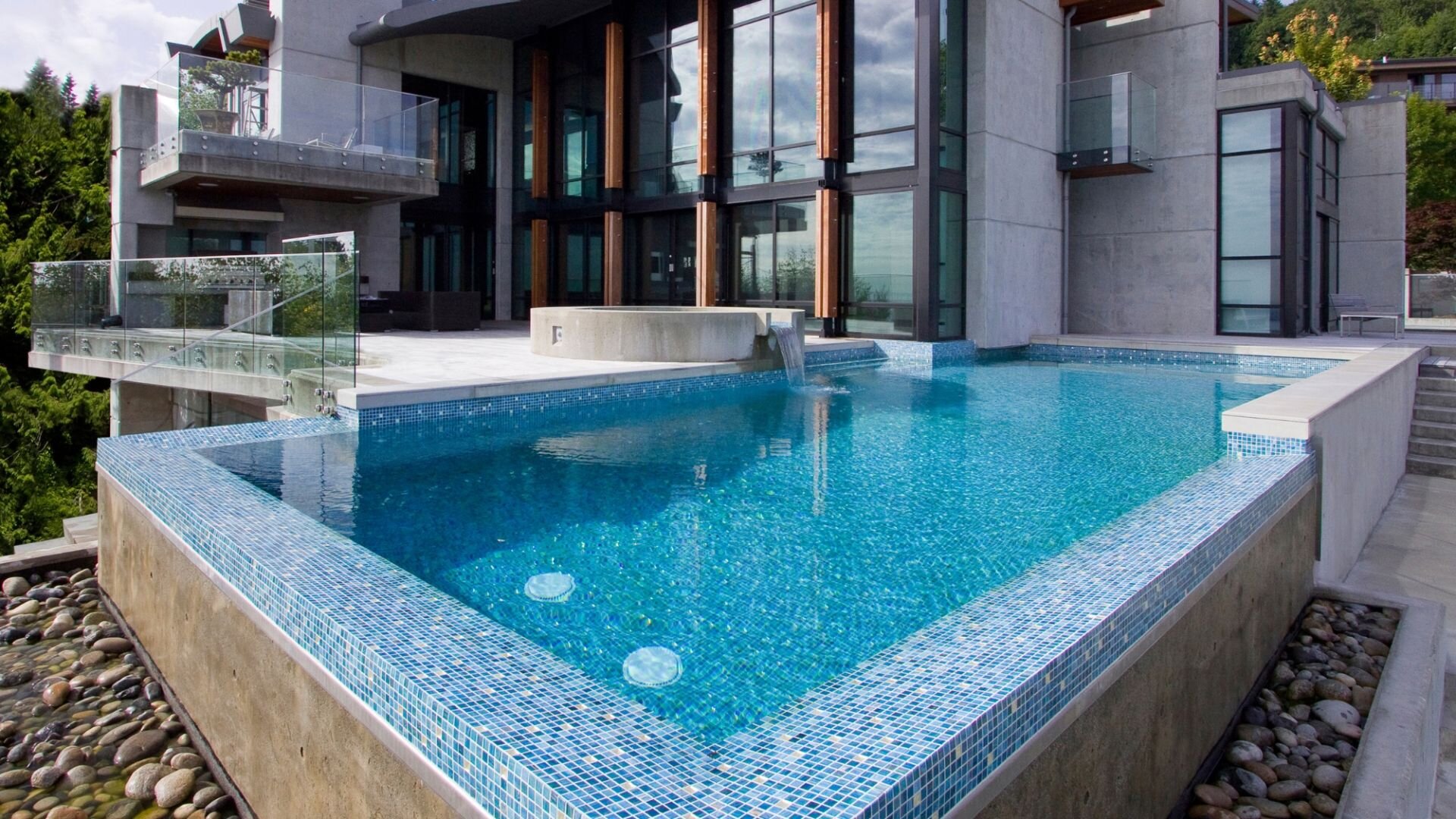 2023 07 Glass Pool Tiles Around Trim Of Pool Glass Pool Tiles Trim Pool