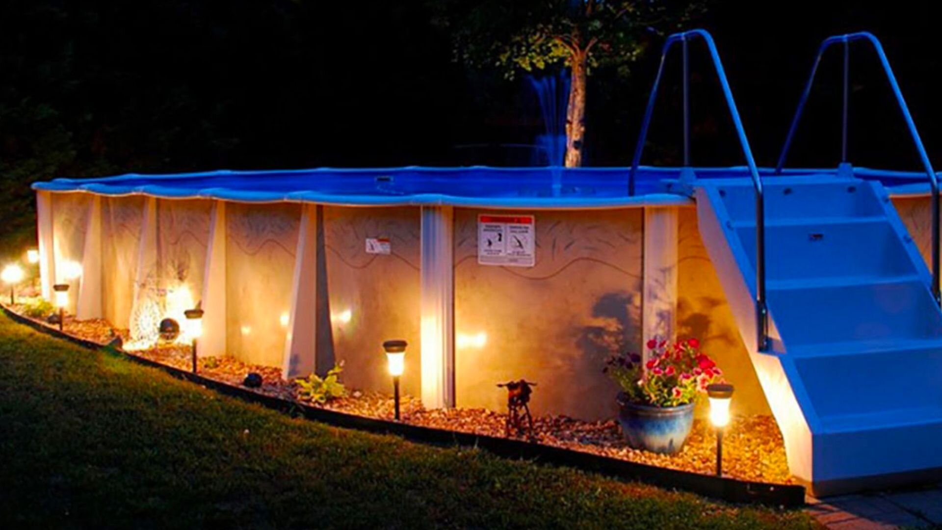 2023 08 Above Ground Pool With Ladder Ground Pool Ladder