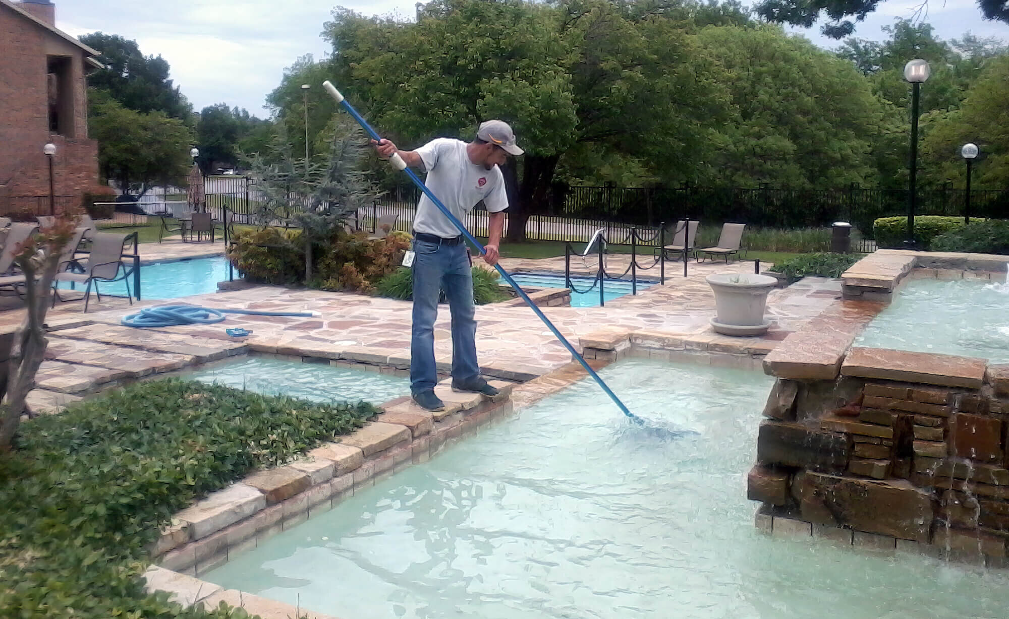 Pool Cleaner Cleaning Outdoor Feature Pool