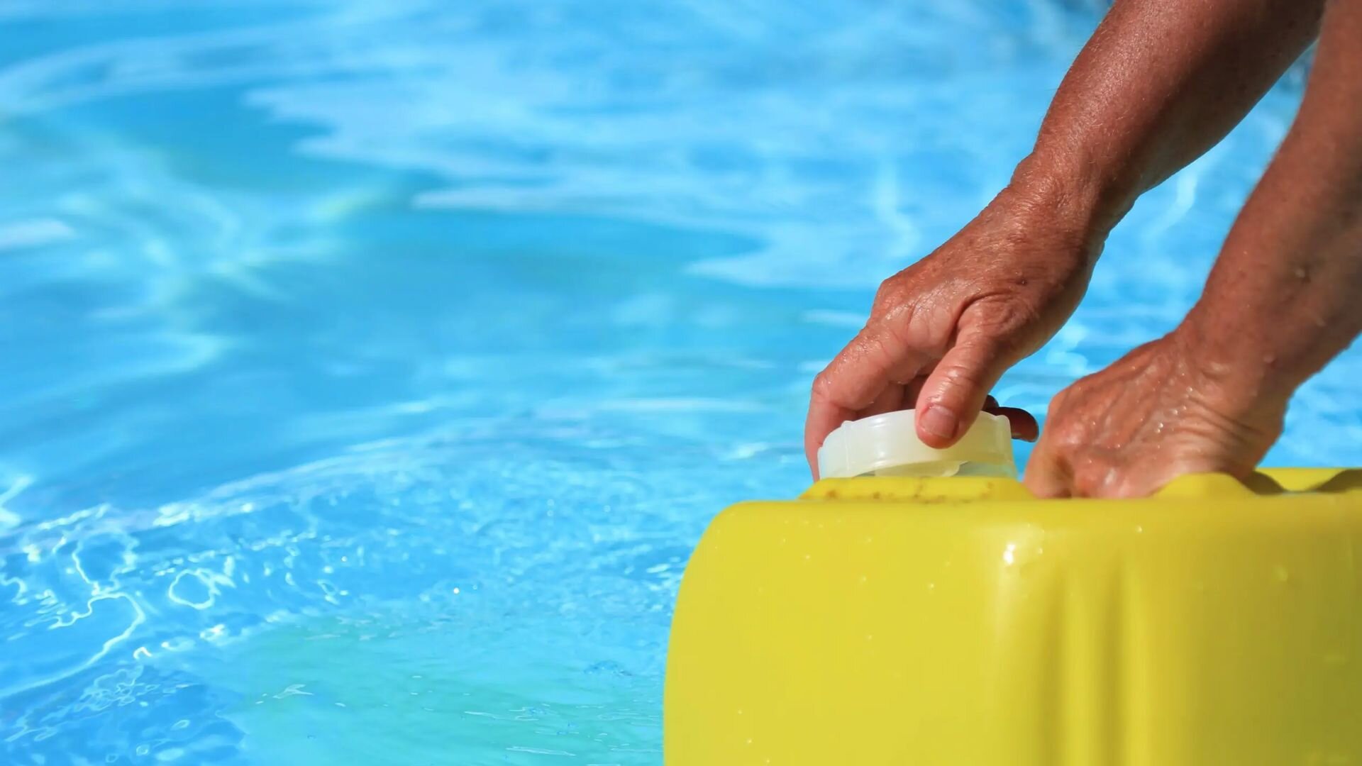 2023 09 Putting Chemicals In Pool Putting Chemicals Pool