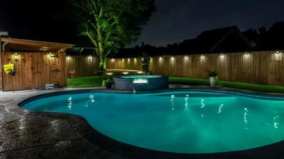 Incorporating Lighting Pool Paver Design